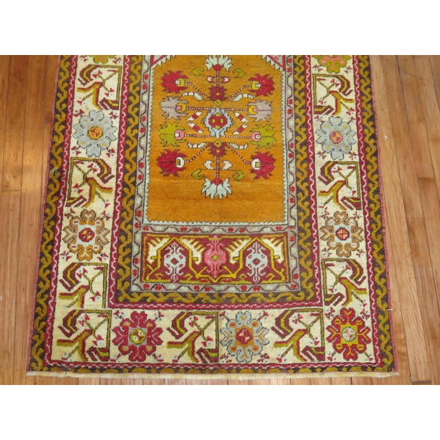 Contemporary Zabihi Collection Vintage Turkish Oushak - 3'5" x 5'4" For Sale - Image 3 of 5