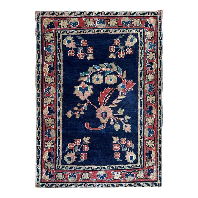 Early 20th Century Antique Sarouk Mohajeran Oriental Rug C-1910 For Sale
