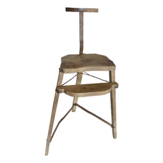 Late 19th Century French Wood and Iron Artist Work Chair For Sale