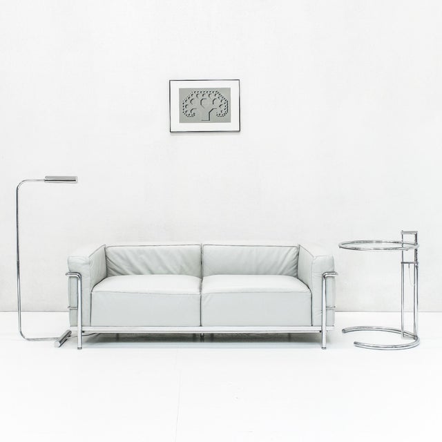 LC3 Bauhaus Sofa in Grey Leather by Le Corbusier and Pierre Jeanneret and Charlotte Perriand for Cassina, 1980s For Sale - Image 12 of 13