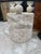Vintage 1980s Postmodern Mactan Fossil Stone Round Side Table With Glass Top For Sale - Image 4 of 4