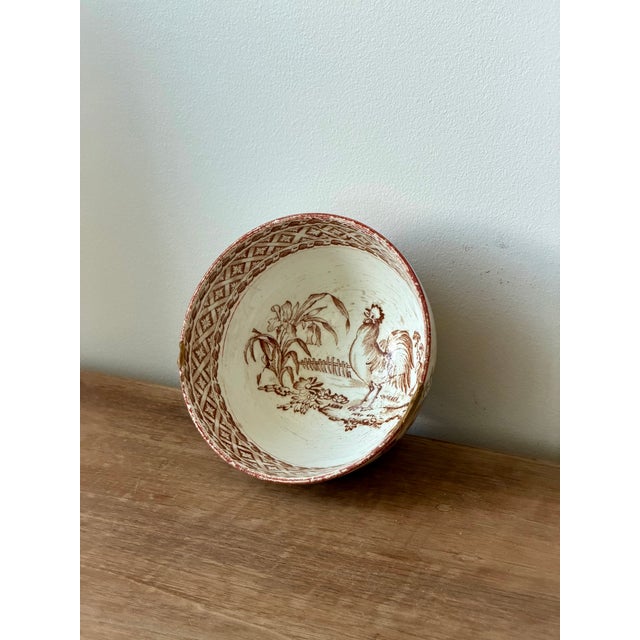 19th Century Petrus Regout “Haan” Rooster Bowl, Maastricht Holland For Sale - Image 10 of 10