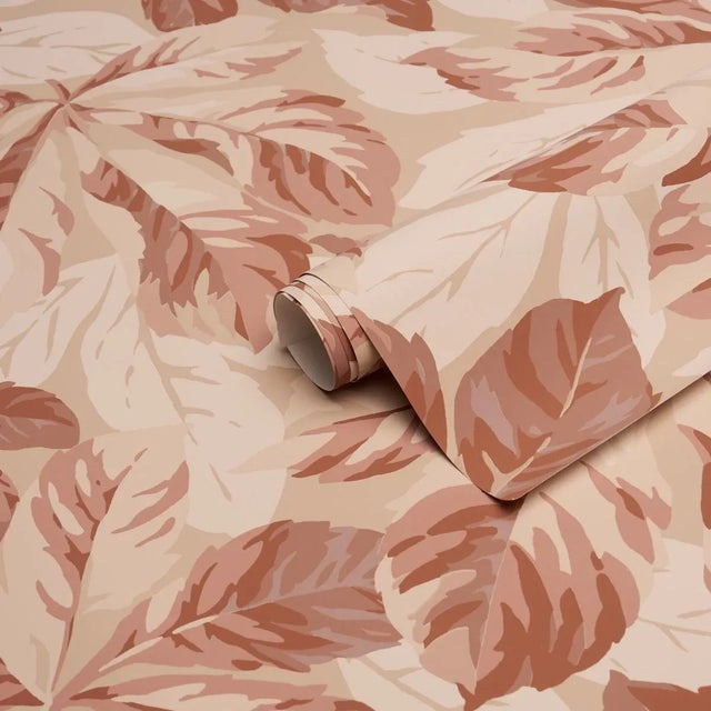 Schumacher Schumacher Arboreal Handprint Wallpaper In Spice For Sale - Image 4 of 5