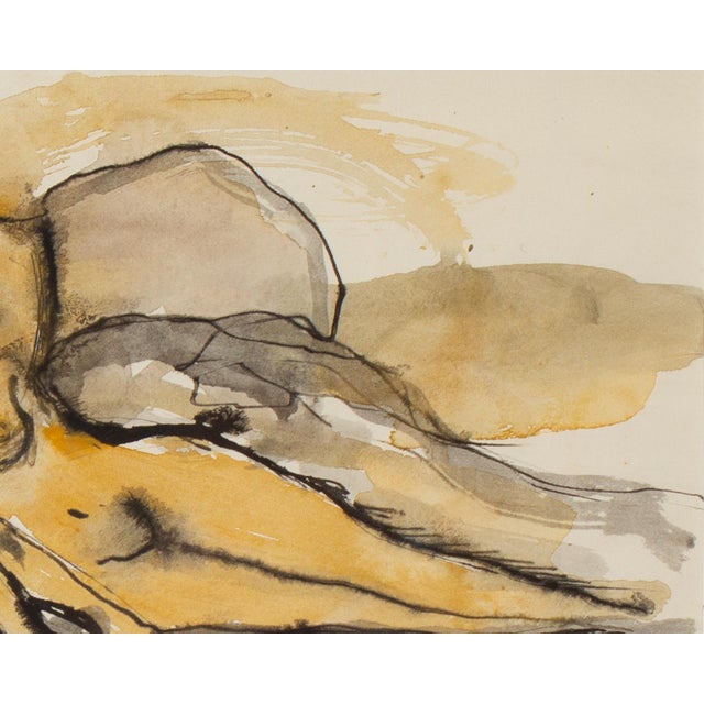 1960s Ink and Watercolor Painting Harry Hilson For Sale In Indianapolis - Image 6 of 8