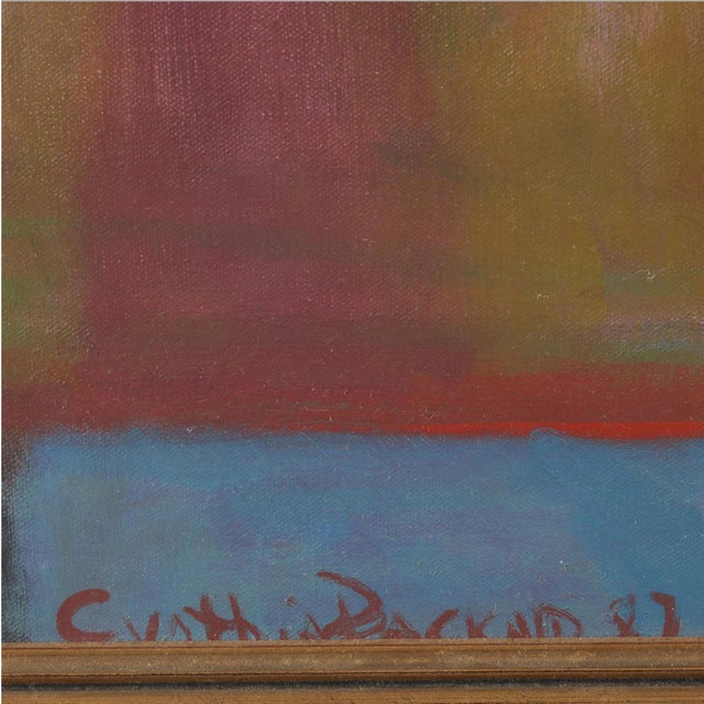 Oil on canvas, signed and dated 1987 at lower left, framed. Frame dimensions 37 1/2 x 37 1/2 in. From the Collection of...