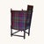 Large Antique Armchair with High Armrests in Tartan Fabric, 1890s For Sale - Image 6 of 13