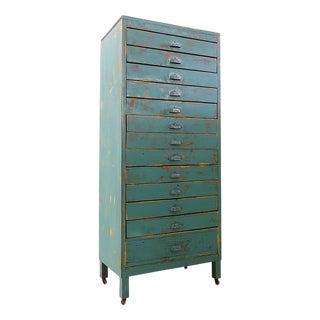 Industrial Pine Workshop Cabinet with 12 Drawers, 1940 For Sale