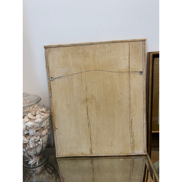 1950s Antique Poster in Floral Rustic Handpainted Frame For Sale - Image 5 of 5