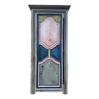 Single-Door Wardrobe in Polychrome Oak For Sale