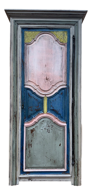 Single-Door Wardrobe in Polychrome Oak