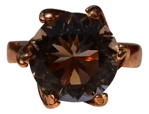 The Lazy Point: Mid Century Modern Smokey Quartz Ring