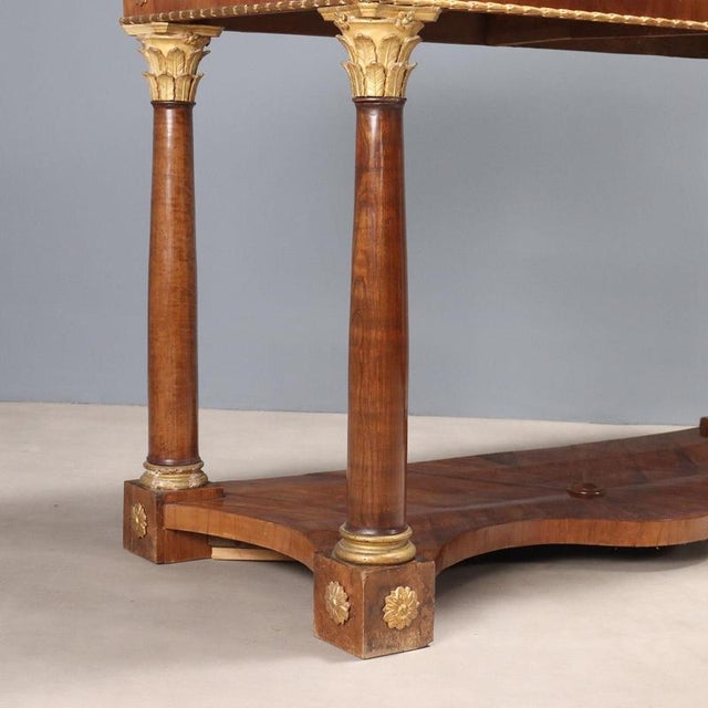 Wood Empire Console Tables in Cherry, Set of 2 For Sale - Image 7 of 14