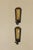 Made and Sourced from Sweden Pair Of Mid Century Brass and wrought iron sconces the hammered black metal paired with brass...