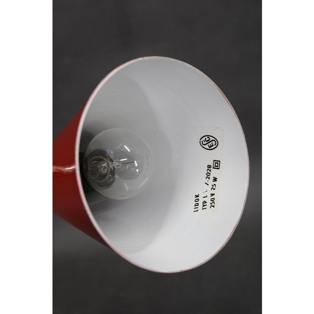 Red Chrome Table Lamp by Josef Hurka, Former Czechoslovakia, 1970s For Sale - Image 6 of 11