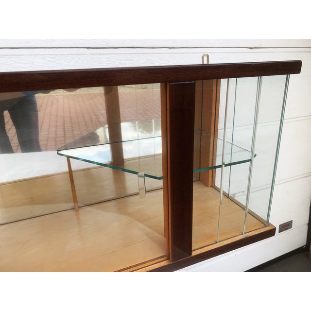 Art Deco Hanging Display Cabinet with Polished Glass and Mirror, 1979 For Sale - Image 15 of 18