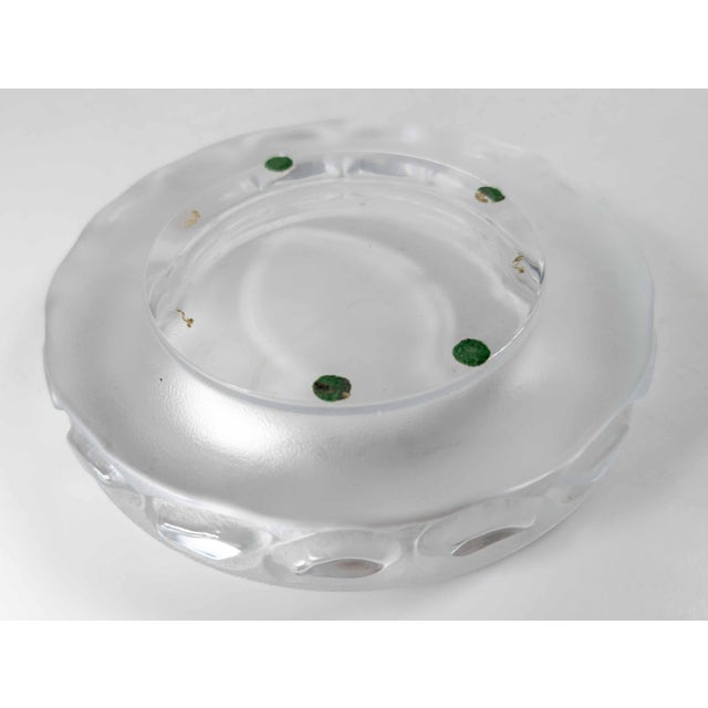 20th Century Clear and Frosted Glass Wine Coaster, French or Italian For Sale - Image 10 of 14