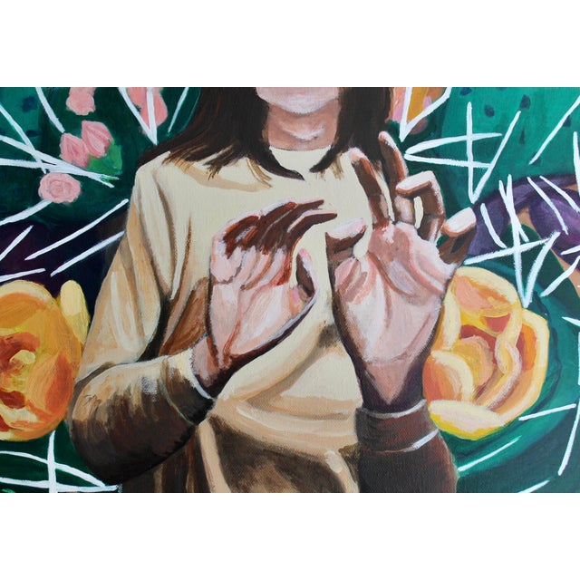Original Watch Your Fingers Oil Acrylic Painting On Canvas By