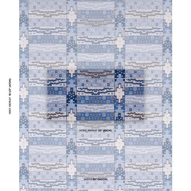 Fairuza Flatweave in denim is a stunning stripe inspired by antique tribal carpets. Space-dyed cotton and linen yarns give...