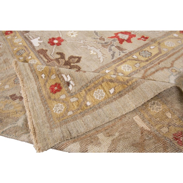 21st Century Contemporary Sultanabad Wool Rug 12 X 18 For Sale - Image 4 of 8