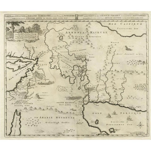 Biblical Map of the Region from the Mediterranean Through the Persian Gulf, 1720 For Sale