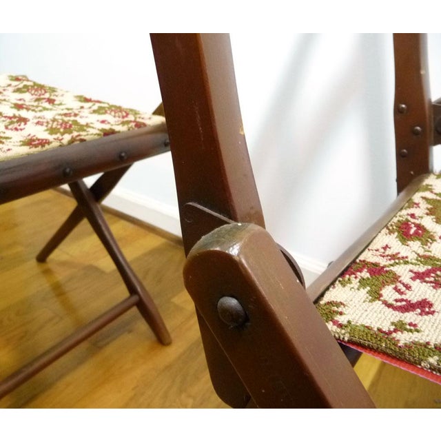 Antique BJ Harrison Folding Deck Chairs A Pair Chairish