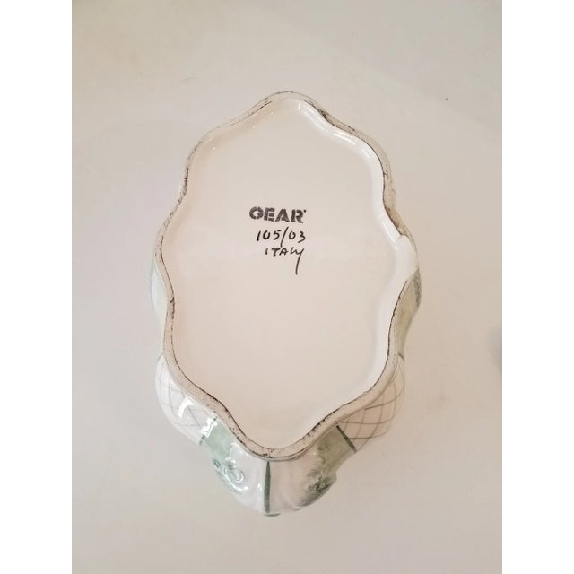 White 1940s "Gear" Italian Ceramic Covered Vegetable Bowl For Sale - Image 8 of 9