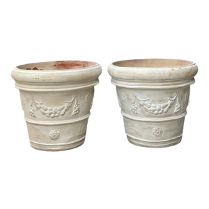 Vintage Italian Terracotta Planters - A Pair