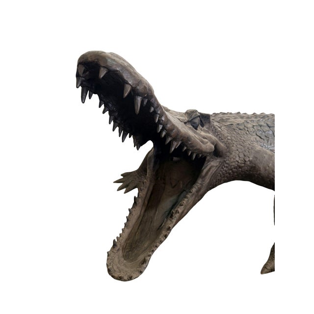 Monumental Bronze Crocodile Fountain Sculpture – 149” L Outdoor Garden For Sale In Dallas - Image 6 of 10