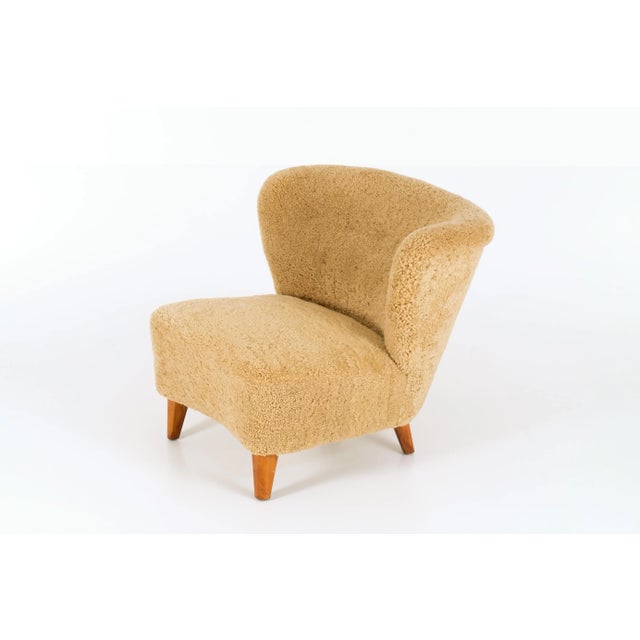 Easy Chair from Ab Erik Ek's Snickerifabrik, Malmö, Sweden, 1940s For Sale - Image 3 of 8