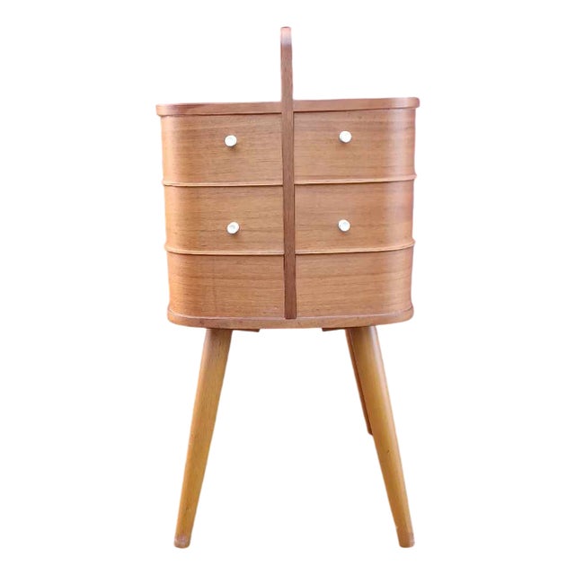 Danish Sewing Box in Teak, 1960s For Sale