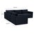 Willow Navy Modular 5-Piece Performance Velvet L Sectional For Sale In Los Angeles - Image 6 of 7