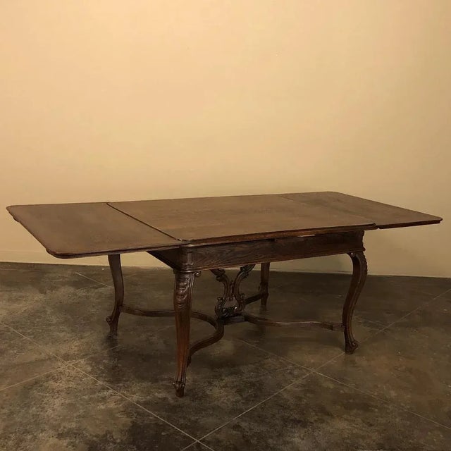 Antique Liegoise Draw Leaf Dining Table hails from the storied region from which exceptional products have been hand-...