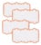 Escamas Orange Embroidered Linen Cocktail Napkins by Los Encajeros, Set of 4 For Sale