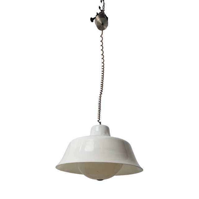 Model 4003 Chandelier in White Acrylic Glass by Sergio Asti for Kartell, 1970s For Sale