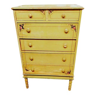Antique Wash Rustic Dresser Hand Painted Light Green For Sale