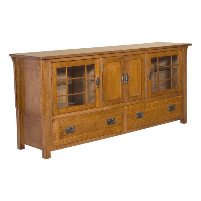 Preorder Mission Quarter Sawn Oak Tv Stand - Michael's Cherry (Mc-A) For Sale