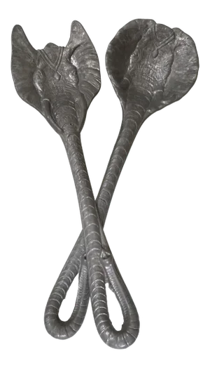 Arthur Court Elephant Salad Servers
