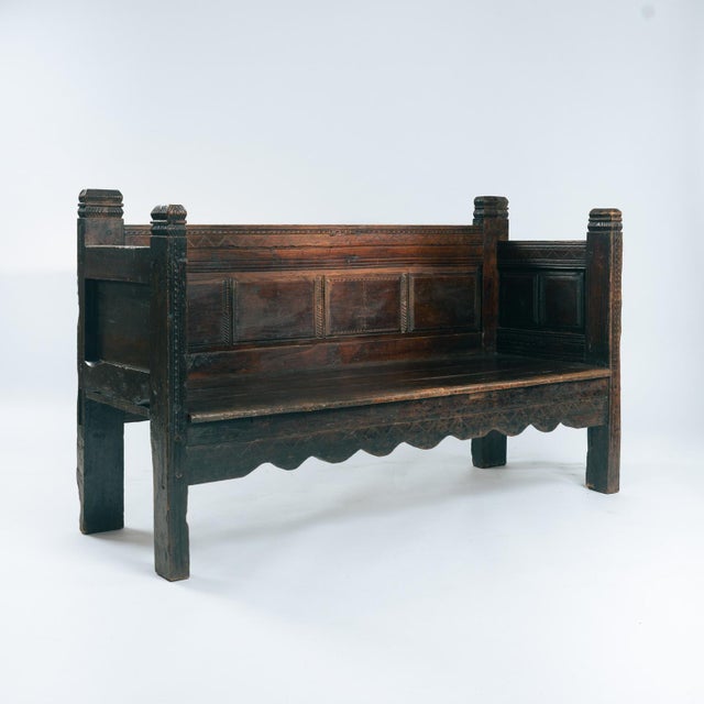 Antique Early 18th Century Spanish Siesta Bench in Walnut For Sale - Image 17 of 17
