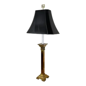 Vintage Brass Candlestick Table Lamp
