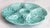 French Vintage French Gien Turquoise Majolica Oyster Plate For Sale - Image 3 of 7