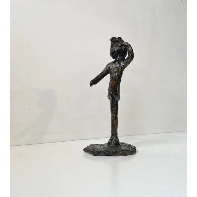Brutalist Bronze Sculpture in the style of Alberto Giacometti For Sale - Image 4 of 9