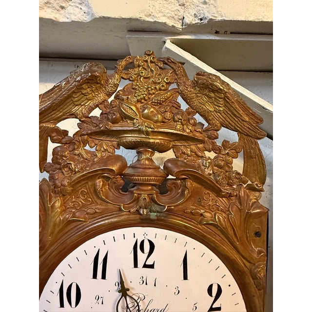 19th C. French Morbier Clock or Comtoise Movement For Sale In Orlando - Image 6 of 14