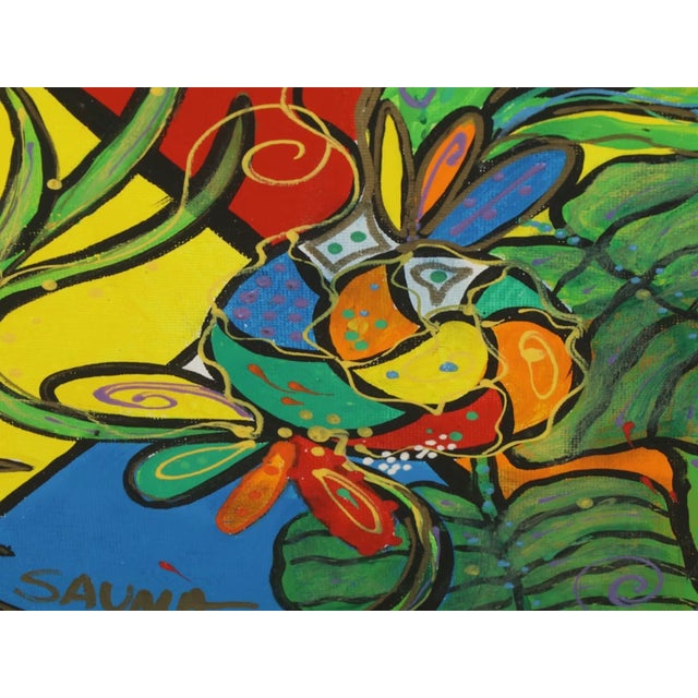 Expressionist Sailfish Oil Painting Framed, 2000 by Emilio Sauma For Sale - Image 15 of 16