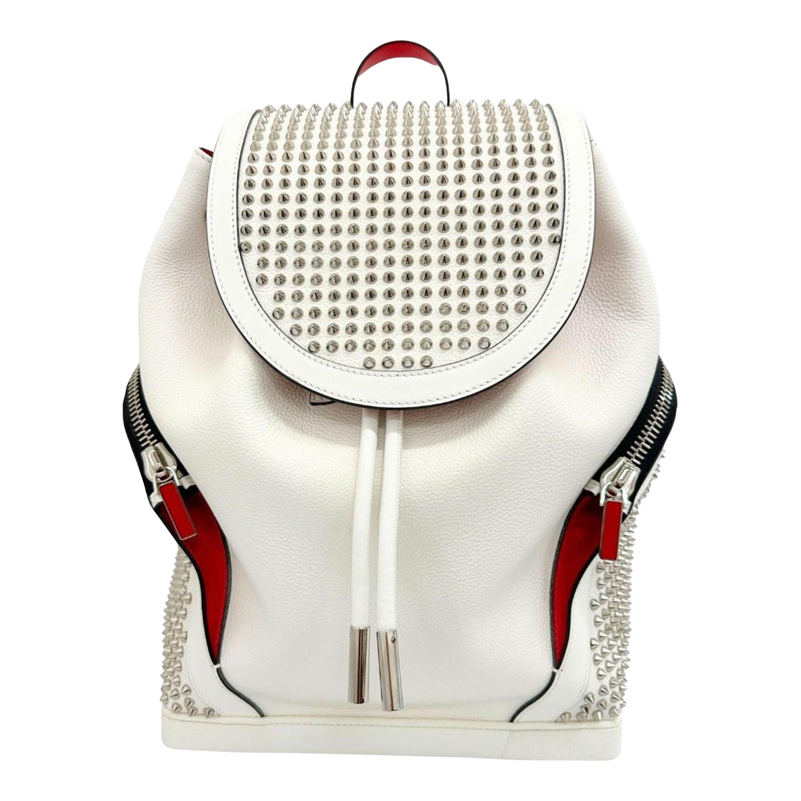 Christian Louboutin explorer funk leather Spike studs camouflage Shoulder Bag green