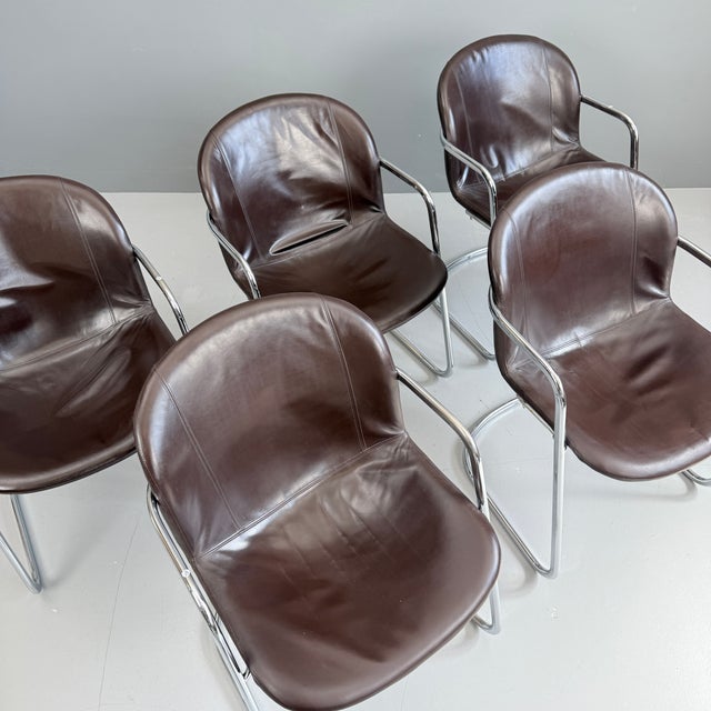 Gastone Rinaldi Chairs by Gastone Rinaldi, 1970s, Set of 5 For Sale - Image 4 of 9