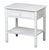 Pair of MCM Painted Bamboo Nightstands in Creamy White. With a Drawer and lower shelf.