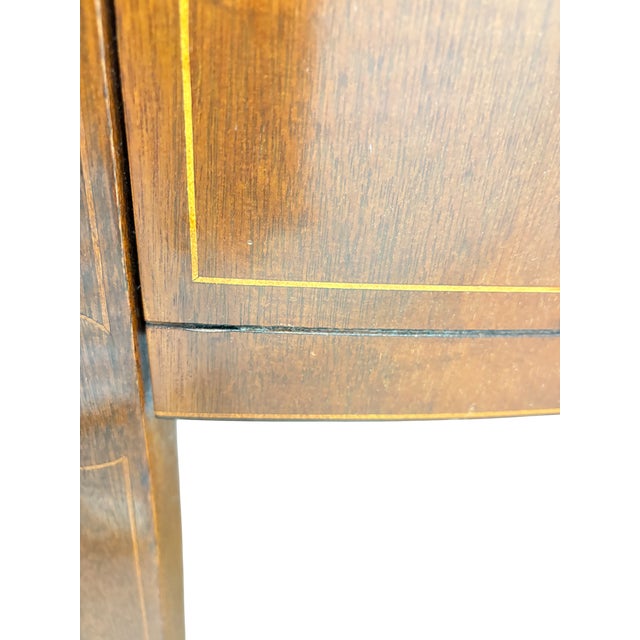Late 20th Century Baker Furniture Federal Style Inlaid Mahogany Demilune Sideboard Buffet For Sale - Image 16 of 18