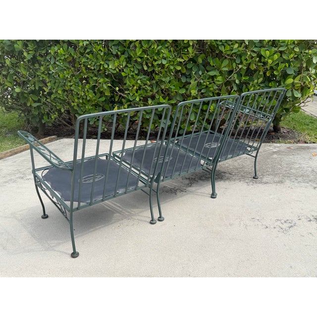 Vintage 74” Meadowcraft 3-Piece Modular Wrought Iron Garden Sofa For Sale - Image 10 of 12