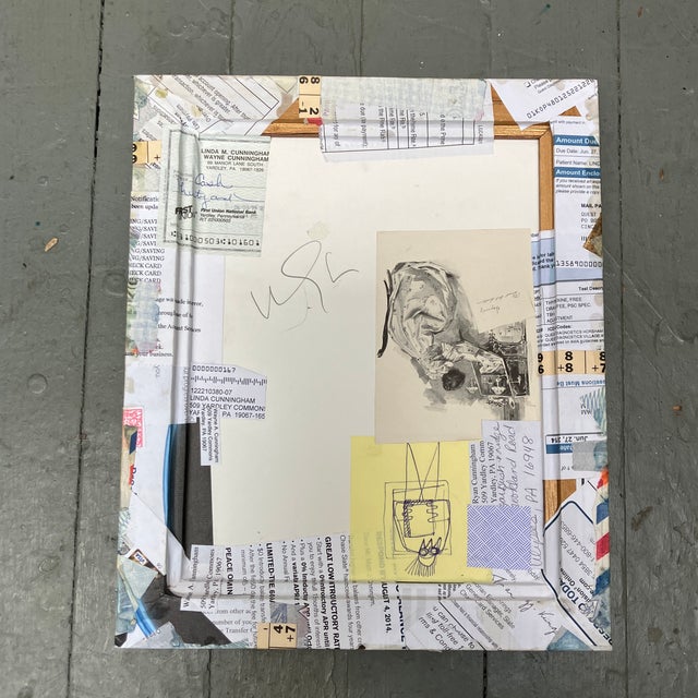 Abstract Contemporary Original Wayne Cunningham “Running Man”Abstract Collage For Sale - Image 3 of 3