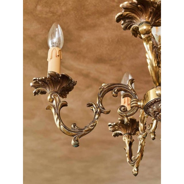 Chandelier in Brass with Onyx For Sale - Image 4 of 10